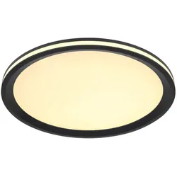 Deckenleuchte Deckenlampe Wohnzimmerlampe LED Schwarz-matt 3 Lichtmodi D30 cm