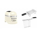 KitchenAid Paket 1, Toaster + Brötchenaufsatz Artisan 5KMT2204 - Crème