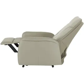 Hukla Fernsehsessel Manuel XL Leder 84 x 108 x 90 cm Grau elektrisch