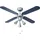Bestron Deckenventilator 102 cm Silber/Blau