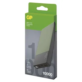 GP Powerbank M2+ 10C, 10000mAh 2xUSB-C/1xUSB-A grün LED-Anzeige - Grau
