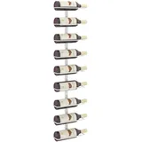 vidaXL Wand-Weinregal für 9 Flaschen Weiß Eisen