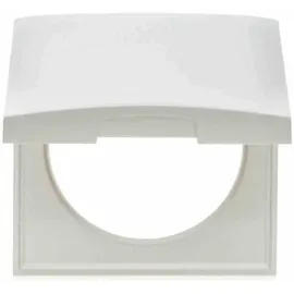 Berker Rahmen mit Klappdeckel polarweiß glänzend