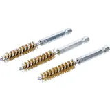 BGS Messingbürste 10 mm Antrieb Außensechskant 6,3 mm (1/4) 3-tlg