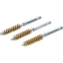 BGS Messingbürste 10 mm Antrieb Außensechskant 6,3 mm (1/4) 3-tlg