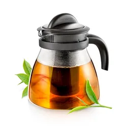 Tescoma Teekanne Glas mit Teesieb Grün Kaffeekanne Teebereiter Teekessel 1,5 L