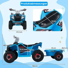 Costway Elektroquad Kinder Elektro-Quad blau (Weiß)