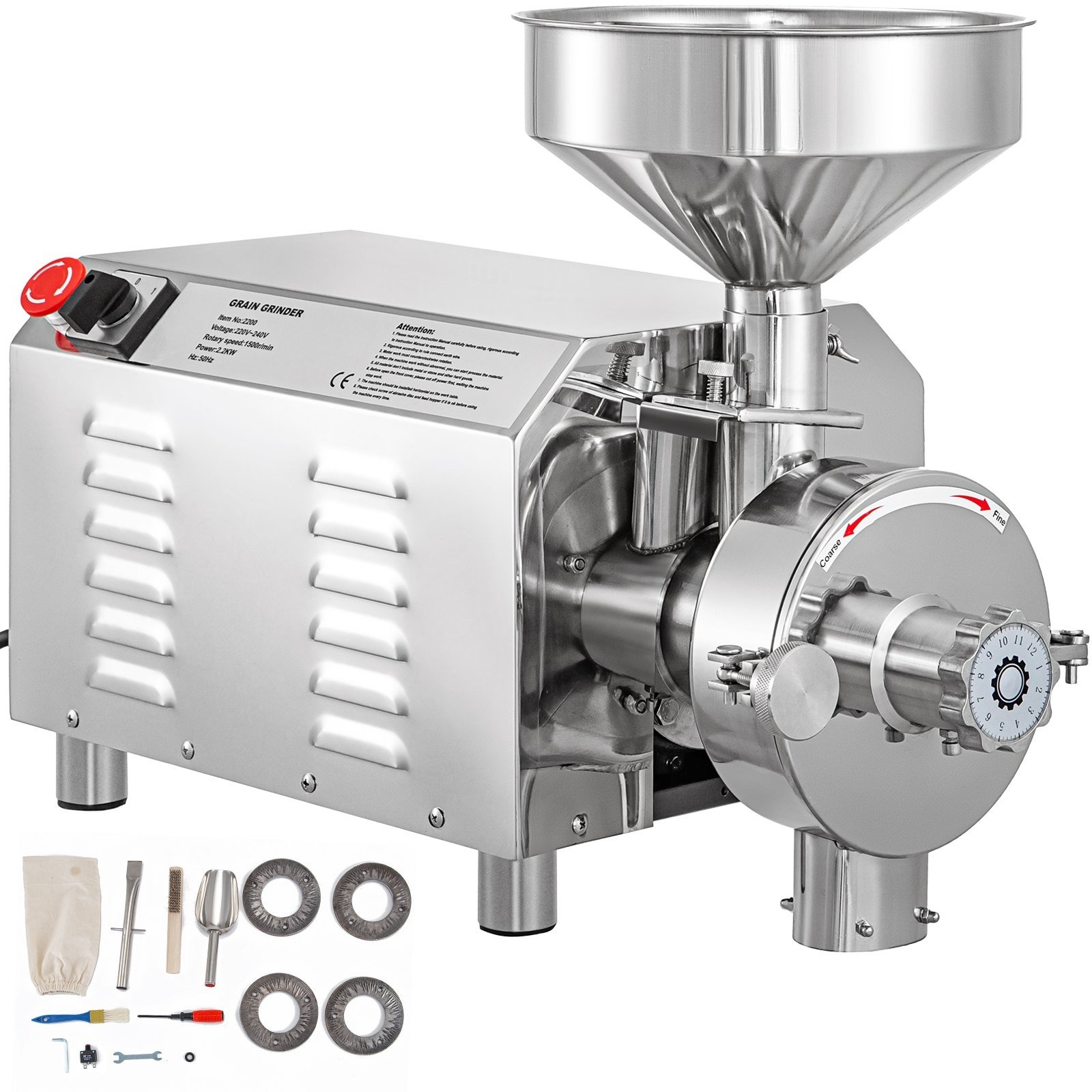 VEVOR Automatische Pulverfüllmaschine Max. Kapazität 50 kg, Granulat Pulverfüllmaschine 30-50 kg pro h, Verpackungsmaschine 2200 w Trichter Lebensmittelfüllmaschine Edelstahl 304 Verpacken Pulver