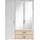 SchlafKONTOR Drehtürenschrank Ivar 125 x 190 x 51 cm Weiß
