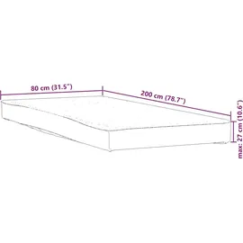 vidaXL Matratzenschoner Weiß 80x200 cm Wasserdicht