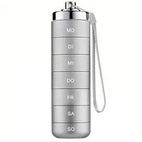 Metall-Pillendose, Aluminium-Pillen-Organizer, stapelbare 7-Tage-Metallbox mit Drehverschluss, wasserdichtes Medikamentenetui für den Alltag, für Reisen, Outdoor, Erste Hilfe im Fitnessstudio, Grau