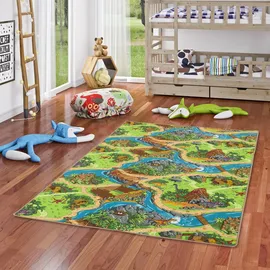 Snapstyle Kinder Spiel Straßenteppich Türkis, 200x300cm
