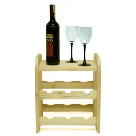 Proregal Weinregal Pinotwine C HxBxT 36 x 34,4 x 26,5 cm 6 Flaschen Massives Kiefernholz Natur Unbehandelt