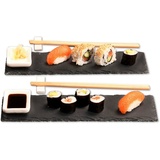 KESPER Sushi-Set grau Schiefer B/L: ca. 10x30 cm