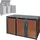 ML-Design Mülltonnenbox 3er 200 x 80 x 116,3 cm anthrazit-rostoptik