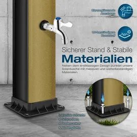 tillvex Solardusche Schwarz/Gold 40 l