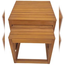 Mr. Deko Gartentisch 2er Set 0 x 0 x 0 cm Braun