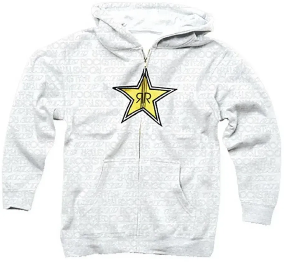 One Industries Rockstar Writingotw Reißverschlusspullover - White - M
