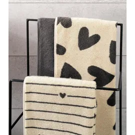 CAWÖ Heart Beats Handtuch 50 x 100 cm grau