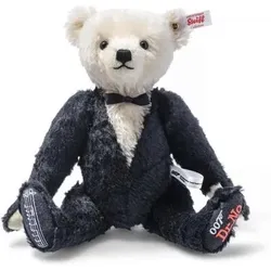 STEIFF 007613 James Bond Dr No Teddybär mit Musikwerk, Mohair, 30 cm, schwarz