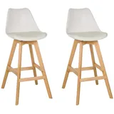 hjh living Barhocker SCANDI HIGH 2er Pack Kunstleder 2er Set  weiß
