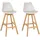 hjh living Barhocker SCANDI HIGH 2er Pack Kunstleder 2er Set  weiß