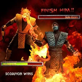 Iron Studios Mortal Kombat Deluxe Art Scale Figur Scorpion Fatality 27 cm