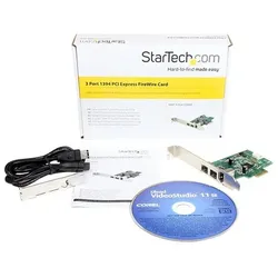 StarTech.com 3 Port 800+400 FireWire PCI Express Schnittstellen Combo Karte FireWire-Adapter PCIe 800 2 Anschlüsse + 1 x