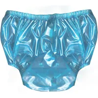 BDXZJ PVC Plastikhose Slip, Gummihosen Erwachsenen Windel, Wiederverwendbar Inkontinenz Sicherheitshose,Wasserdicht Windelhülle, Auslaufsichere Unterwäsche Damen, Men M