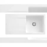 Villeroy & Boch Siluet 60 weiß alpine + Handbetätigung