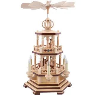Müller GmbH Müller Pyramide Heilige Geschichte 2-stöckig elektrisch 27x26x48cm