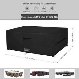 Dokon Abdeckung Gartenmöbel 300 x 250 x 100 cm Wasserdicht