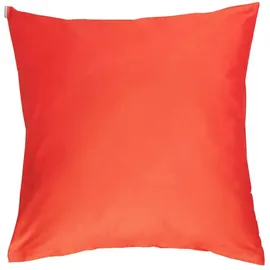 BASSETTI Uni Kissenhülle zu Bettwäsche aus 100% Baumwollsatin in der Farbe Korallrot 1987 - R7, Maße: 80x80 cm - 9234136