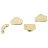 furnicato Katzen-Kletterwand Katzentreppe 4-teilig, 3-stufig, 2 Plattformen, Hängematte beige|braun