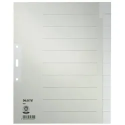 Papierregister Blanko, A4, Papier, 10 Blatt, grau