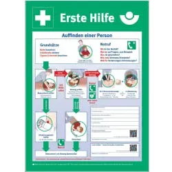 Holthaus Medical Tafel Anleitung zur Ersten Hilfe  50322 , 1 Stück, Maße: 56 x 40 cm