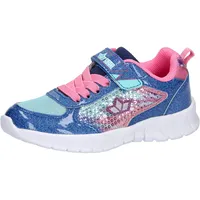 LICO Jungen Mädchen Fenja VS Sneaker, Blau/Türkis/Rosa, 28 EU