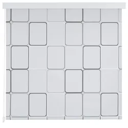 vidaXL Duschrollo 100 x 240 cm Quadratmuster
