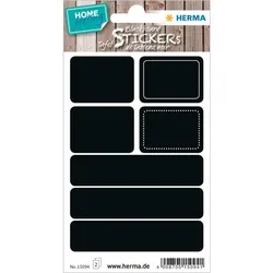 HERMA HOME Tafeletiketten Rechteck, 14 Etiketten, schwarz