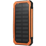 Solarladegerät Power Bank, 20000mAh Schnelles Aufladen Tragbar Doppeltes USB Solar Mobile Power Bank Koffer DIY Kit für Reisen Camping Outdoor-aktivitäten Überlebensausrüstung Notfall-kit(Orange)