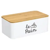 Zeller Brotkasten LE PAIN Metall/Bambus, weiß