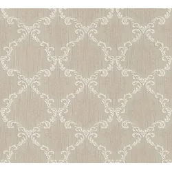 Textiltapete ARCHITECTS PAPER "Tessuto", beige, B:0,53m L:10,05m, Viskose, Vlies, Tapeten, Tapete Barock Tapeten Wohnzimmer Schlafzimmer Küche modern Design Büro