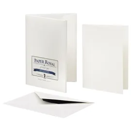 RÖSSLER Kartenmappe Paper Royal A6/C6 Weiß 8/8 Stück