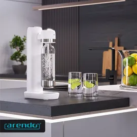 Arendo Wassersprudler Soda Maker weiß + 2x 1000 ml Flaschen