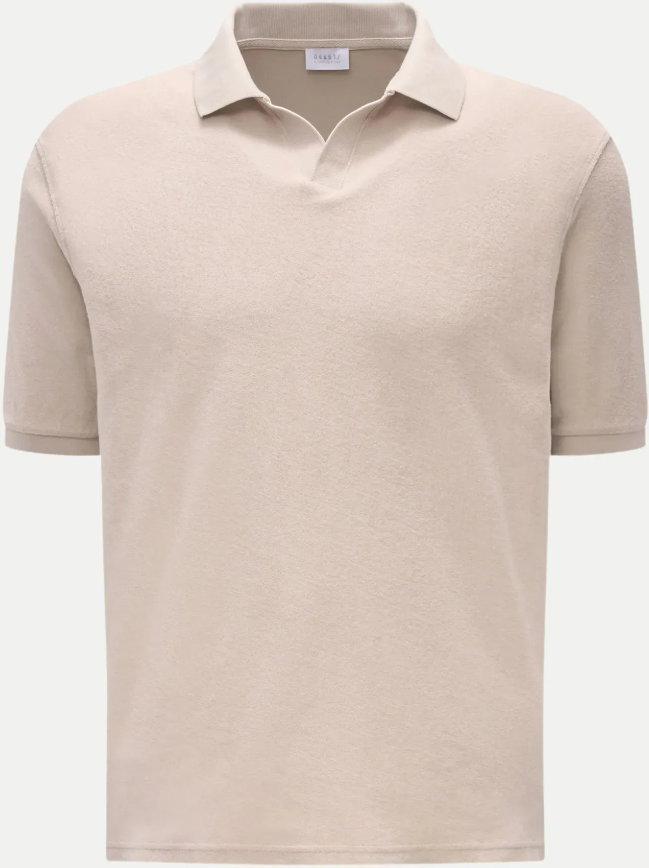 Frottee Kurzarm-Poloshirt Terry Johnny Beige M