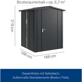 hörmann stauraumsysteme Juno JSD2 L-Sk 7016) 1-flg R F Satteldach