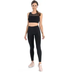 Damen Gymnastik Leggings Teyli Push Up SCHWARZ L