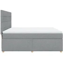vidaXL Boxspringbett 180 x 200 cm Hellgrau