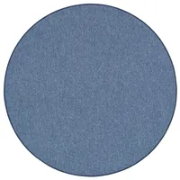 Snapstyle Feinschlingen Velour Teppich Strong Dunkelblau, 100cm Rund,