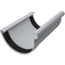 Inefa Rinnenverbinder halbrund PVC NW 125 Grau